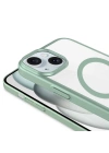 Apple iPhone 15 Plus Kılıf Wireless Şarj Özellikli Sert PC Zore Mat Riksos M-safe Kapak