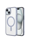 Apple iPhone 15 Plus Kılıf Wireless Şarj Özellikli Sert PC Zore Mat Riksos M-safe Kapak