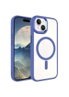 Apple iPhone 15 Plus Kılıf Wireless Şarj Özellikli Zore Krom M-safe Silikon Kapak