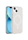 Apple iPhone 15 Plus Kılıf Zore M-safe Şarj Özellikli Buzlu Transparan C-Pro Sert Kapak