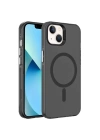 Apple iPhone 15 Plus Kılıf Zore M-safe Şarj Özellikli Buzlu Transparan C-Pro Sert Kapak