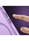 Apple iPhone 15 Pro Kılıf Airbagli M-safe Wireless Şarj Özellikli Lens Koruyuculu Zore Klaptika Kapak