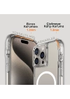Apple iPhone 15 Pro Kılıf M-safe Şarj Özellikli Airbagli Şeffaf Zore İncek Kapak