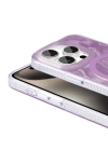 Apple iPhone 15 Pro Kılıf M-safe Şarj Özellikli Fırça Boya Desenli Zore Palet Kapak