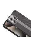 Apple iPhone 15 Pro Kılıf M-safe Şarj Özellikli Karbon Fiber Görünümlü Zore Gros Kapak
