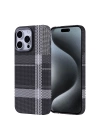 Apple iPhone 15 Pro Kılıf M-safe Şarj Özellikli Karbon Fiber Görünümlü Zore Nekst Kapak