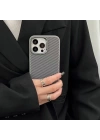 Apple iPhone 15 Pro Kılıf M-safe Şarj Özellikli Karbon Fiber Görünümlü Zore Troy Kapak