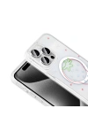 Apple iPhone 15 Pro Kılıf M-Safe Şarj Özellikli Şeffaf Zore Folk Sert Kapak