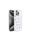 Apple iPhone 15 Pro Kılıf M-Safe Şarj Özellikli Şeffaf Zore Folk Sert Kapak