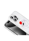 Apple iPhone 15 Pro Kılıf M-Safe Şarj Özellikli Şeffaf Zore Folk Sert Kapak