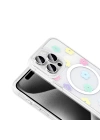 Apple iPhone 15 Pro Kılıf M-Safe Şarj Özellikli Şeffaf Zore Folk Sert Kapak