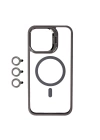 Apple iPhone 15 Pro Kılıf M-safe Şarj Özellikli Standlı Zore M-safe Klon Lensli Kapak