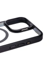 Apple iPhone 15 Pro Kılıf M-safe Şarj Özellikli Standlı Zore M-safe Klon Lensli Kapak