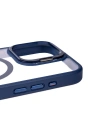 Apple iPhone 15 Pro Kılıf M-safe Şarj Özellikli Standlı Zore M-safe Klon Lensli Kapak