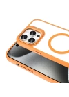 Apple iPhone 15 Pro Kılıf M-safe Şarj Özellikli Standlı Zore M-safe Klon Lensli Kapak