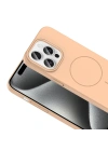 Apple iPhone 15 Pro Kılıf M-safe Şarj Özellikli Zore Ruby Sert Kapak