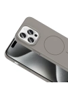 Apple iPhone 15 Pro Kılıf M-safe Şarj Özellikli Zore Ruby Sert Kapak