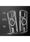 Apple iPhone 15 Pro Kılıf M-safe Şarj Özellikli Zore T-Max Standlı Kapak