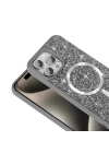 Apple iPhone 15 Pro Kılıf Pırlanta Tasarımlı M-safe Şarj Özellikli Zore Mozaik Silikon Kapak