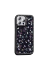 Apple iPhone 15 Pro Kılıf Taşlı ve Simli Tasarım Zore Azra Kapak