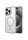 Apple iPhone 15 Pro Kılıf Wireless Şarj Özellikli Sert PC Zore Mat Riksos M-safe Kapak