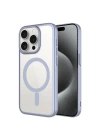 Apple iPhone 15 Pro Kılıf Wireless Şarj Özellikli Sert PC Zore Mat Riksos M-safe Kapak