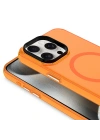 Apple iPhone 15 Pro Kılıf Zore M-safe Şarj Özellikli Buzlu Transparan C-Pro Sert Kapak