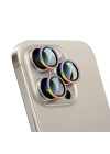 Apple iPhone 15 Pro Max CaseWorld Alloy Sparkling Diamond Serisi Taşlı Lens Koruyucu