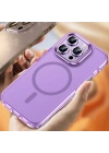 Apple iPhone 15 Pro Max Kılıf Airbagli M-safe Wireless Şarj Özellikli Lens Koruyuculu Zore Klaptika Kapak