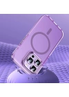 Apple iPhone 15 Pro Max Kılıf Airbagli M-safe Wireless Şarj Özellikli Lens Koruyuculu Zore Klaptika Kapak