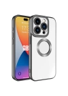 Apple iPhone 15 Pro Max Kılıf Kamera Korumalı Logo Gösteren Zore Omega Kapak