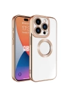 Apple iPhone 15 Pro Max Kılıf Kamera Korumalı Logo Gösteren Zore Omega Kapak