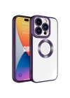 Apple iPhone 15 Pro Max Kılıf Kamera Korumalı Logo Gösteren Zore Omega Kapak