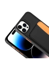 Apple iPhone 15 Pro Max Kılıf Kartlıklı Zore X-Kart Silikon Kapak