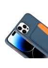Apple iPhone 15 Pro Max Kılıf Kartlıklı Zore X-Kart Silikon Kapak