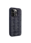 Apple iPhone 15 Pro Max Kılıf Lacoste Orjinal Lisanslı M-safe Şarj Özellikli PU Deri Görünümlü Karışık Monogram Desenli Kapak