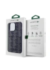 Apple iPhone 15 Pro Max Kılıf Lacoste Orjinal Lisanslı M-safe Şarj Özellikli PU Deri Görünümlü Kartlıklı Karışık Monogram Desenli Kapak