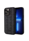Apple iPhone 15 Pro Max Kılıf Lacoste Orjinal Lisanslı M-safe Şarj Özellikli PU Deri Görünümlü Karışık Monogram Desenli Kapak