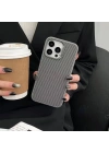 Apple iPhone 15 Pro Max Kılıf M-safe Şarj Özellikli Karbon Fiber Görünümlü Zore Troy Kapak