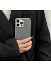 Apple iPhone 15 Pro Max Kılıf M-safe Şarj Özellikli Karbon Fiber Görünümlü Zore Troy Kapak