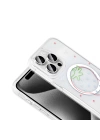 Apple iPhone 15 Pro Max Kılıf M-Safe Şarj Özellikli Şeffaf Zore Folk Sert Kapak