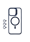 Apple iPhone 15 Pro Max Kılıf M-safe Şarj Özellikli Standlı Zore M-safe Klon Lensli Kapak