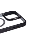 Apple iPhone 15 Pro Max Kılıf M-safe Şarj Özellikli Standlı Zore M-safe Klon Lensli Kapak