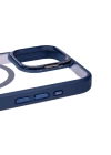 Apple iPhone 15 Pro Max Kılıf M-safe Şarj Özellikli Standlı Zore M-safe Klon Lensli Kapak
