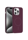 Apple iPhone 15 Pro Max Kılıf M-safe Şarj Özellikli Zore Ruby Sert Kapak