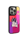 Apple iPhone 15 Pro Max Kılıf Parlayan Kabartmalı İkonik Figürlü Zore Amas Silikon Kapak