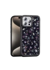 Apple iPhone 15 Pro Max Kılıf Taşlı ve Simli Tasarım Zore Azra Kapak