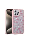Apple iPhone 15 Pro Max Kılıf Taşlı ve Simli Tasarım Zore Azra Kapak