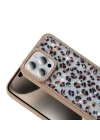 Apple iPhone 15 Pro Max Kılıf Taşlı ve Simli Tasarım Zore Azra Kapak