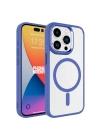 Apple iPhone 15 Pro Max Kılıf Wireless Şarj Özellikli Zore Krom M-safe Silikon Kapak